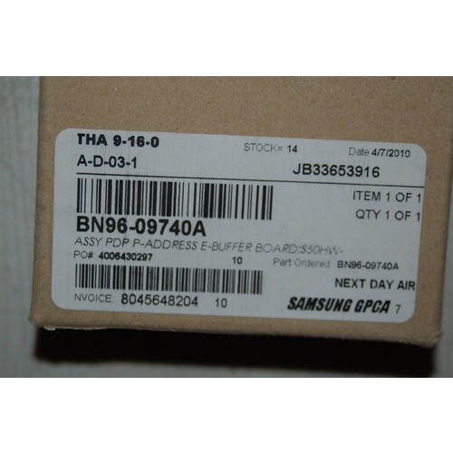 Samsung BN96-09740A Assy Pdp P-address E-buffer Board Appliance Store Liquidatio