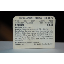 114-SS73 Pfanstiehl Diamond Needles Stylus Cartridge  #11 Original Package