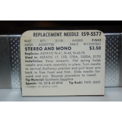 159-SS77 Pfanstiehl Diamond Needles Stylus Cartridge  #27 Original Package