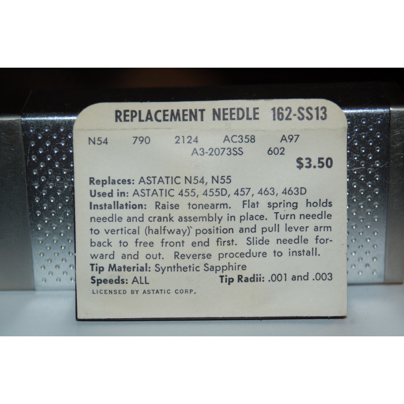 162-SS13 Pfanstiehl Diamond Needles Stylus Cartridge  #32 Original Package