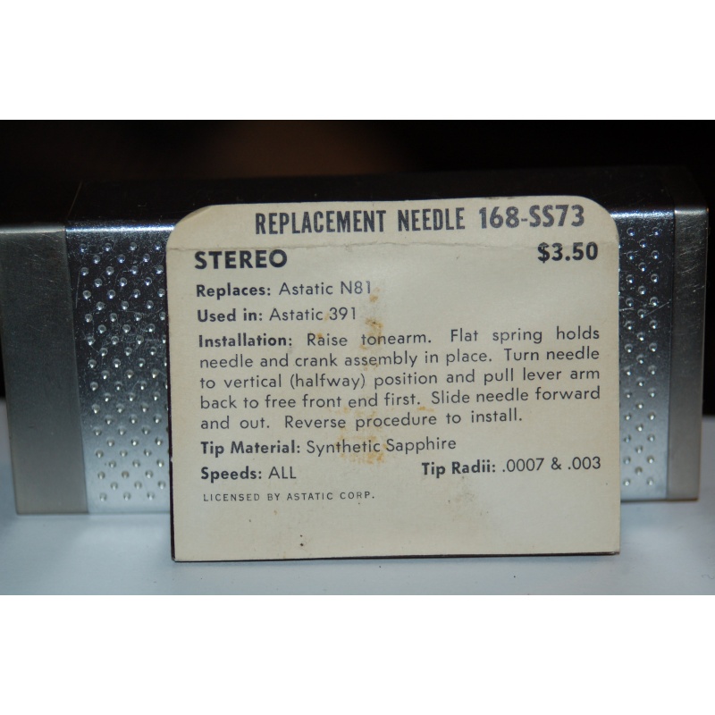 168-SS73 Pfanstiehl Diamond Needles Stylus Cartridge  #42 Original Package