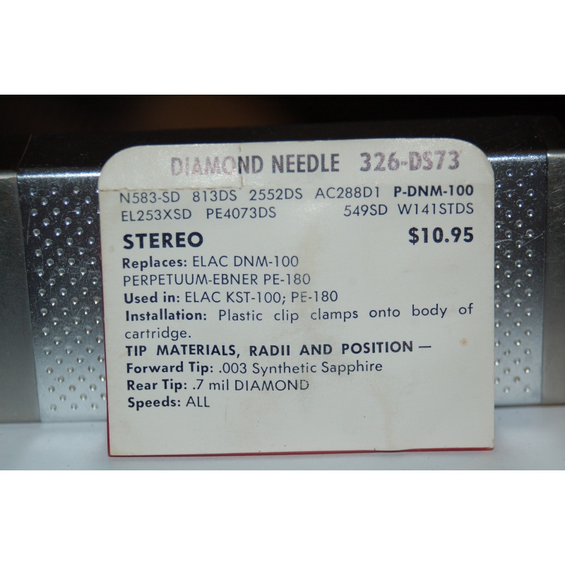 326-DS73 Pfanstiehl Diamond Needles Stylus Cartridge  #107 Original Package