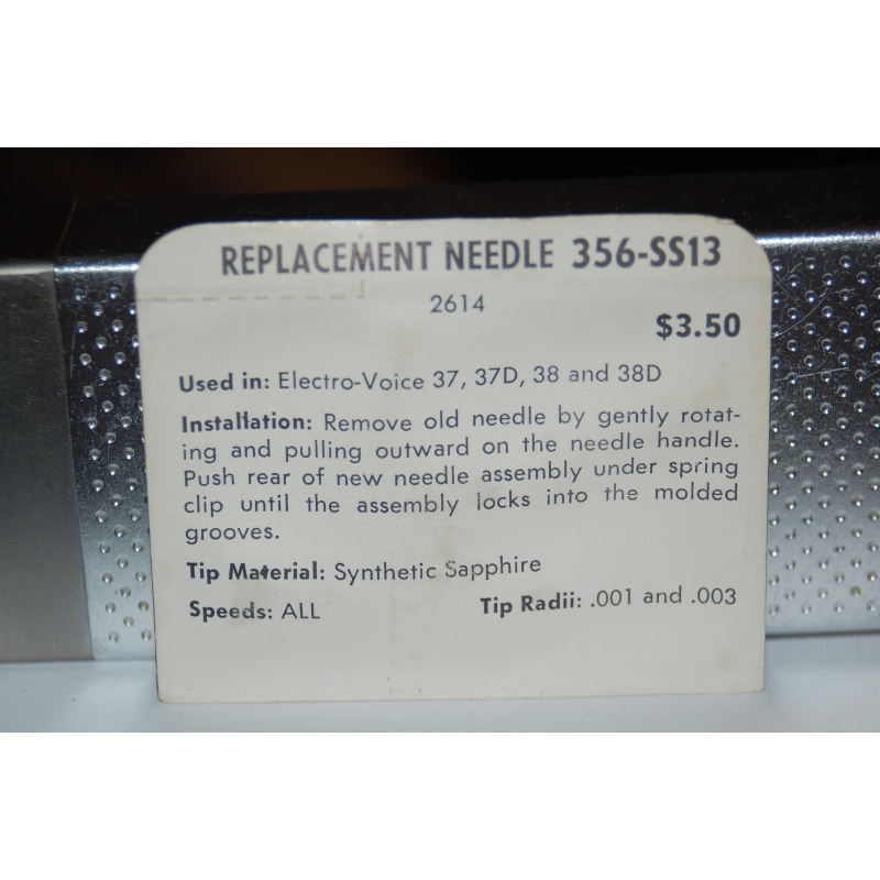 356-SS13 Pfanstiehl Diamond Needles Stylus Cartridge  #126 Original Package