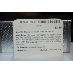 356-SS13 Pfanstiehl Diamond Needles Stylus Cartridge  #127 Original Package