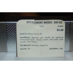 361-S2 Pfanstiehl Diamond Needles Stylus Cartridge  #134 Original Package