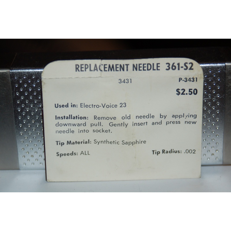 361-S2 Pfanstiehl Diamond Needles Stylus Cartridge  #137 Original Package