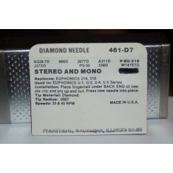461-D7 Pfanstiehl Diamond Needles Stylus Cartridge  #159 Original Package