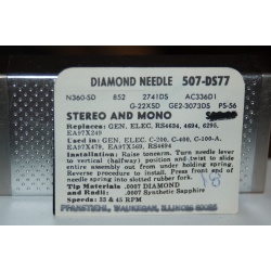 507-DS77 Pfanstiehl Diamond Needles Stylus Cartridge  #178 Original Package
