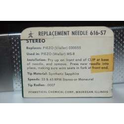 616-S7 Pfanstiehl Diamond Needles Stylus Cartridge  #236 Original Package