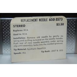 650-SS73 Pfanstiehl Diamond Needles Stylus Cartridge  #296 Original Package