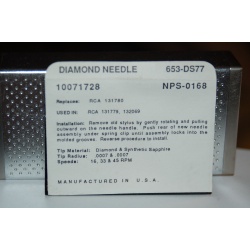 653-DS77 Pfanstiehl Diamond Needles Stylus Cartridge  #307 Original Package