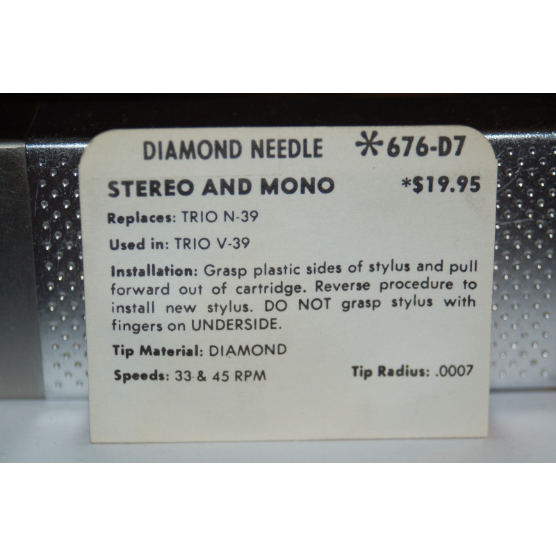 676-D7 Pfanstiehl Diamond Needles Stylus Cartridge  #340 Original Package