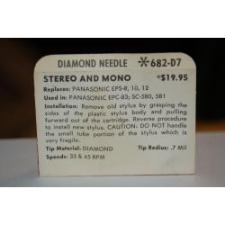 682-D7 Pfanstiehl Diamond Needles Stylus Cartridge  #360 Original Package