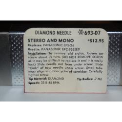 693-D7 Pfanstiehl Diamond Needles Stylus Cartridge  #375 Original Package