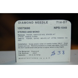 714-D7 Pfanstiehl Diamond Needles Stylus Cartridge  #421 Original Package