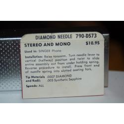 790-DS73 Pfanstiehl Diamond Needles Stylus Cartridge  #492 Original Package