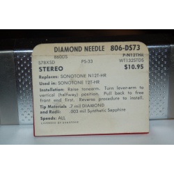 806-DS73 Pfanstiehl Diamond Needles Stylus Cartridge  #520 Original Package