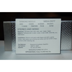 M854-DS77 Pfanstiehl Diamond Needles Stylus Cartridge  #576 Original Package