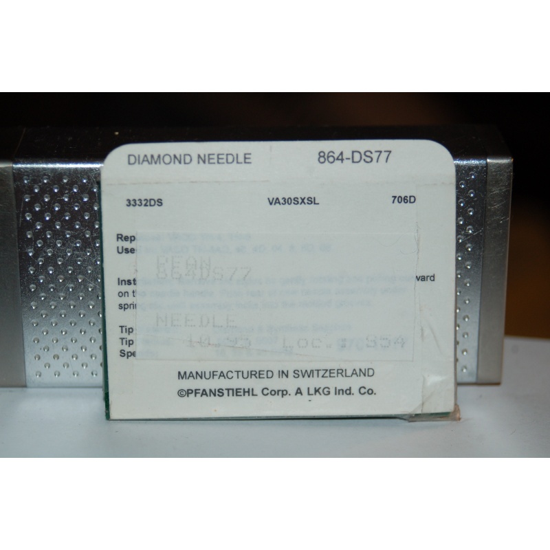 864-DS77 Pfanstiehl Diamond Needles Stylus Cartridge  #605 Original Package