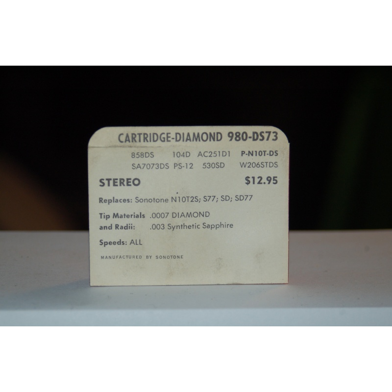 980-DS73 Pfanstiehl Diamond Needles Stylus Cartridge  #662 Original Package