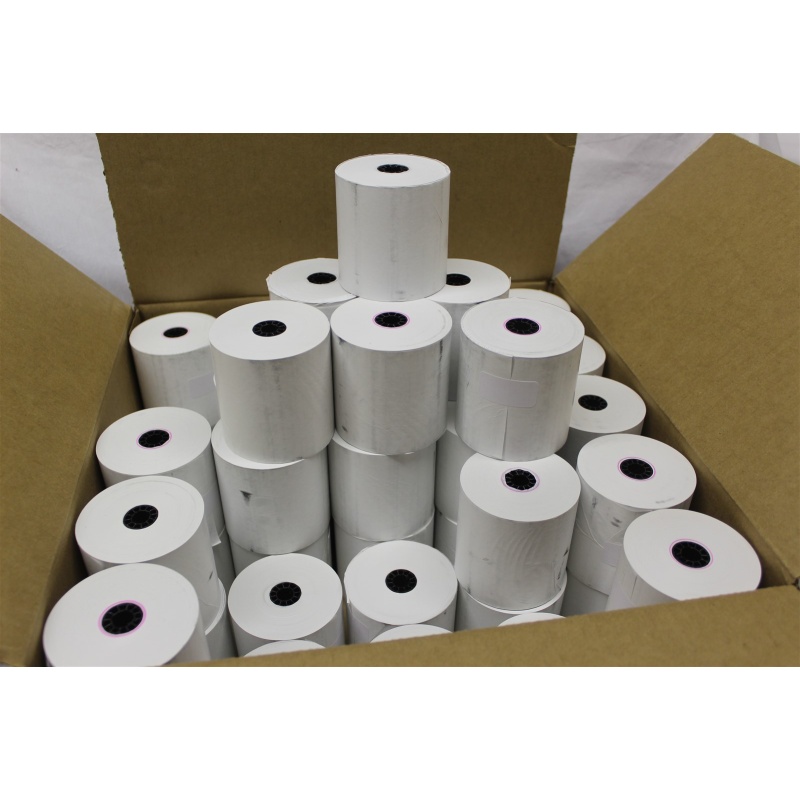 Thermal Receipt Paper Roll, 3-1/8" (80mm) x 292-Feet, 50 Count, White