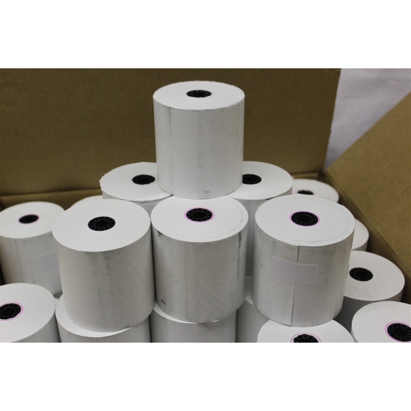 Thermal Receipt Paper Roll, 3-1/8" (80mm) x 292-Feet, 50 Count, White