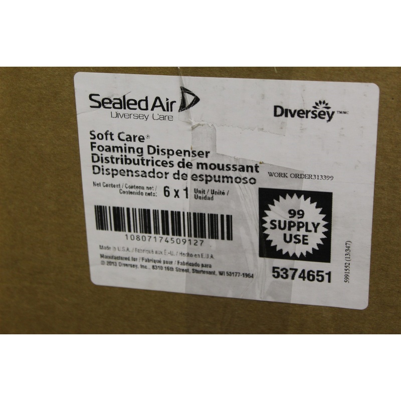 Lot of 6 New Diversey Soft Care Foaming Soap Dispensers Sealed Air