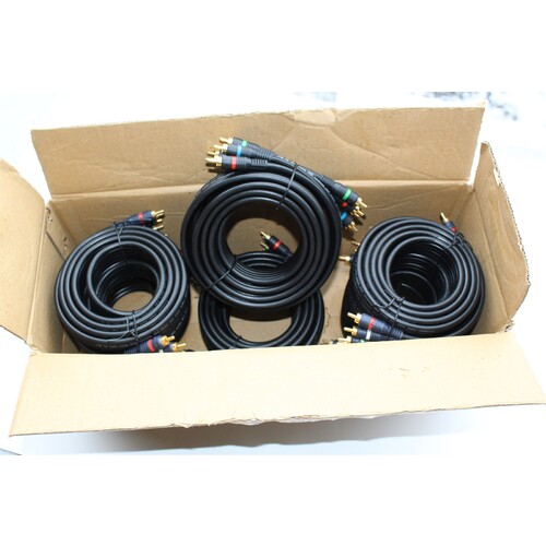 Lot of 6 - 24K Gold Plated 9Python Digital Audio HDTV High Resolution RCA Cable