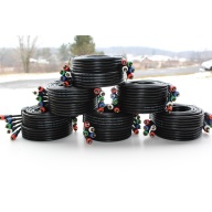 24K Gold Plated 12 Python Digital Audio HDTV High Resolution RCA Cables Qty 6