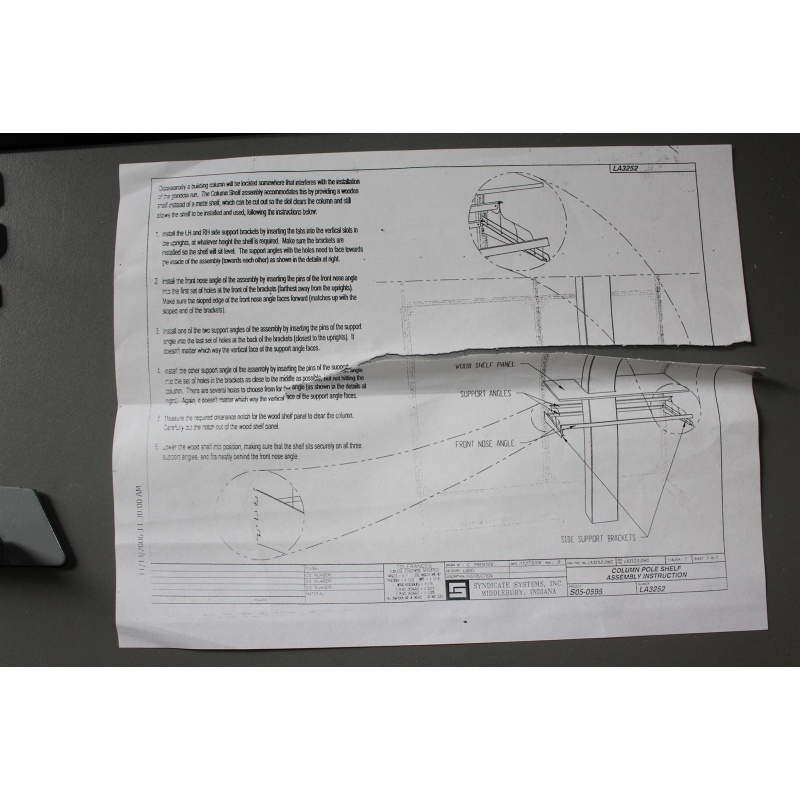 48" x 21.5" Lozier Gondola Shelving Wooden Shelf Kit, Brand New in the box