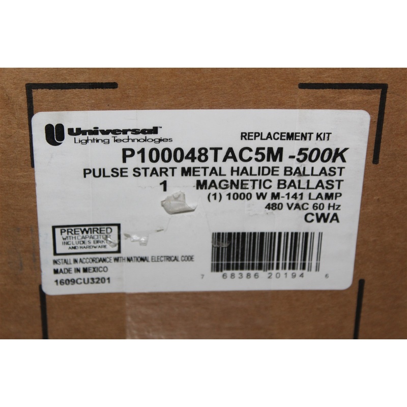 Universal P100048TAC5M500K 1 1000W Psmh M141 480120 60Hz Pulse Star MH Ballast