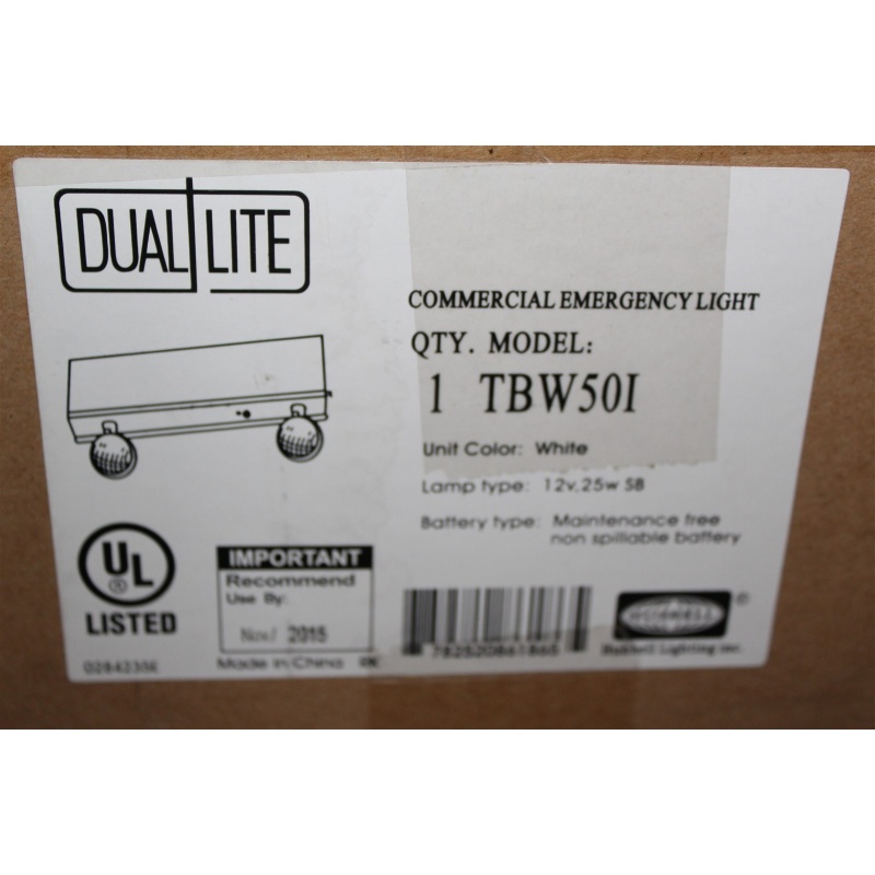 Hubbell Dual Lite TBW50I Commercial Emergency Light WHITE