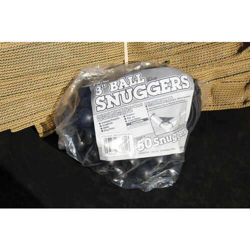 8" Ball Snuggers Black (50-Pack) - Ball Bungees - Tarp Tie Downs