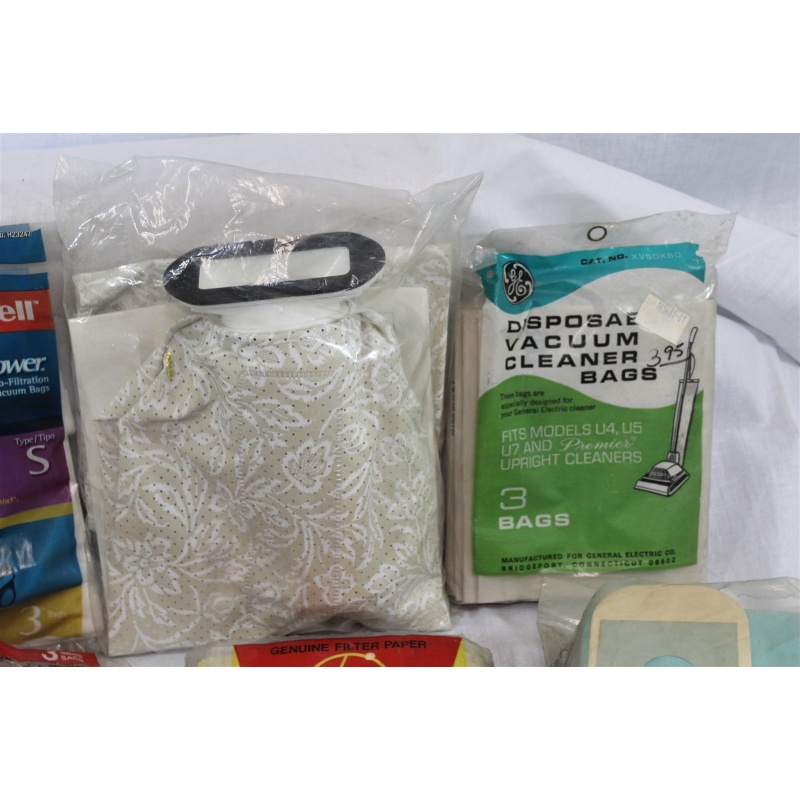 Large Lot of Misc. Vacuum Cleaner Filter Bags & More - Hoover - Honeywell - GE