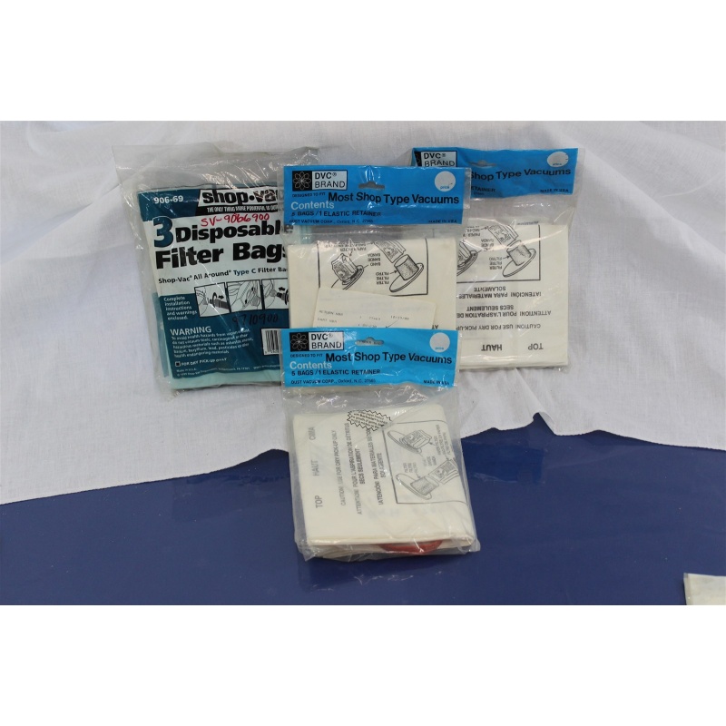 4 Packs Shop Vac Vacuum Cleaner Bags - 18 Bags