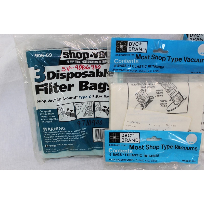 4 Packs Shop Vac Vacuum Cleaner Bags - 18 Bags