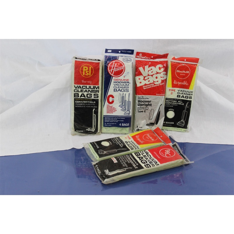 24 Hoover Type C Upright Vacuum Cleaner Bags - 6 Packs - 24 Bags