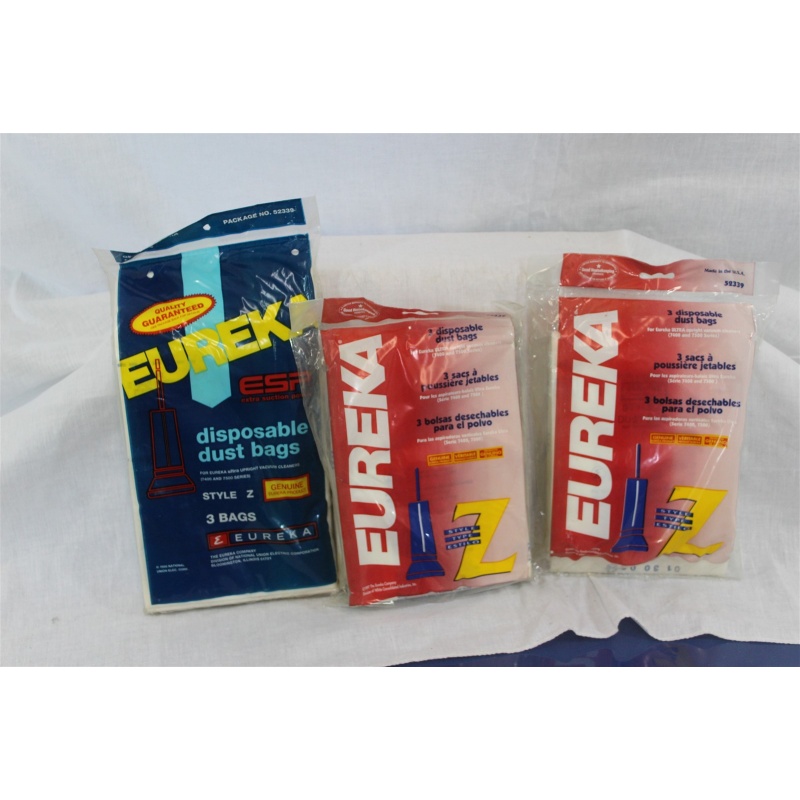 9 Eureka Style Z Vacuum Cleaner Bags - 3 Packs - 9 Bags