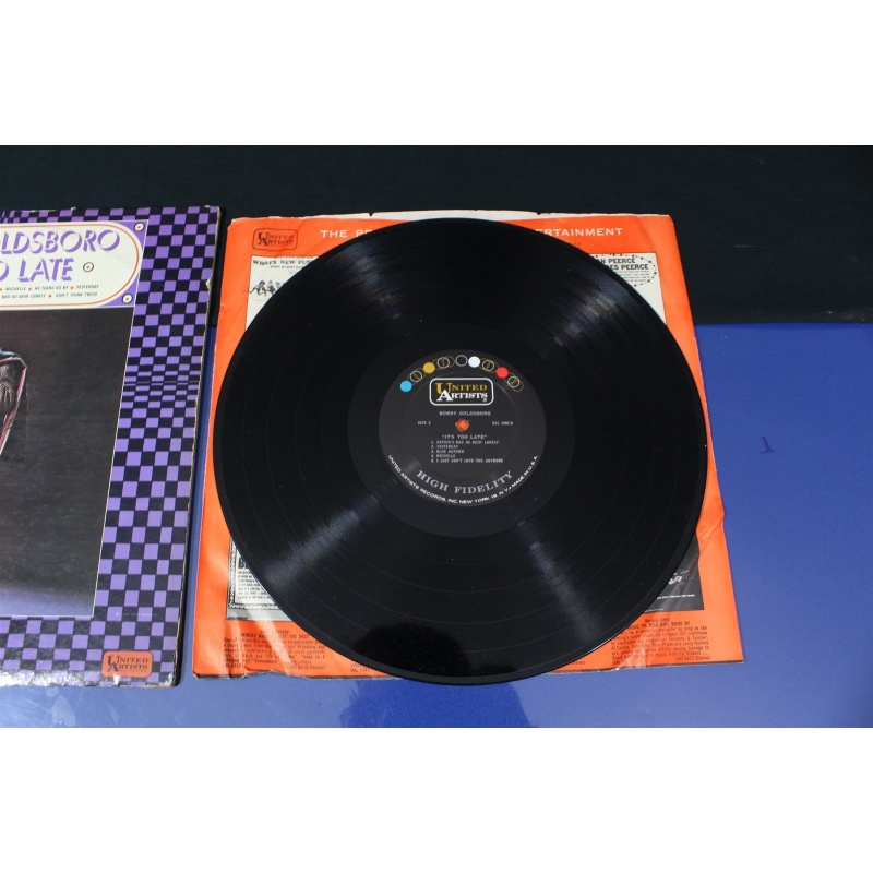 Bobby Goldsboro Its Too Late UAL 3486 Vinyl LP, Album, Mono, Promo