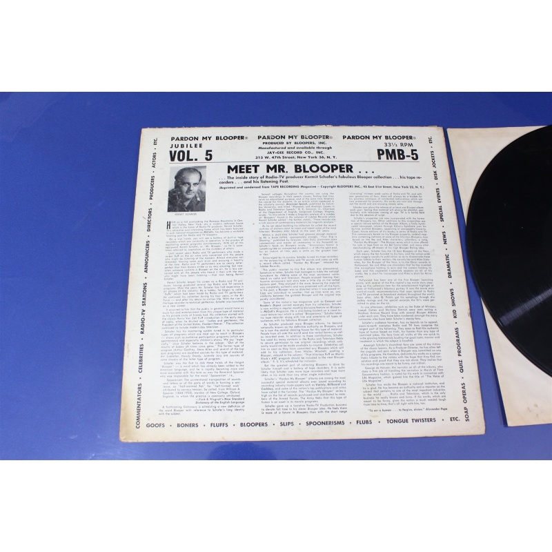 Kermit Schafer Pardon My Blooper! Volume 5 PMB-5 Vinyl LP - 50-011