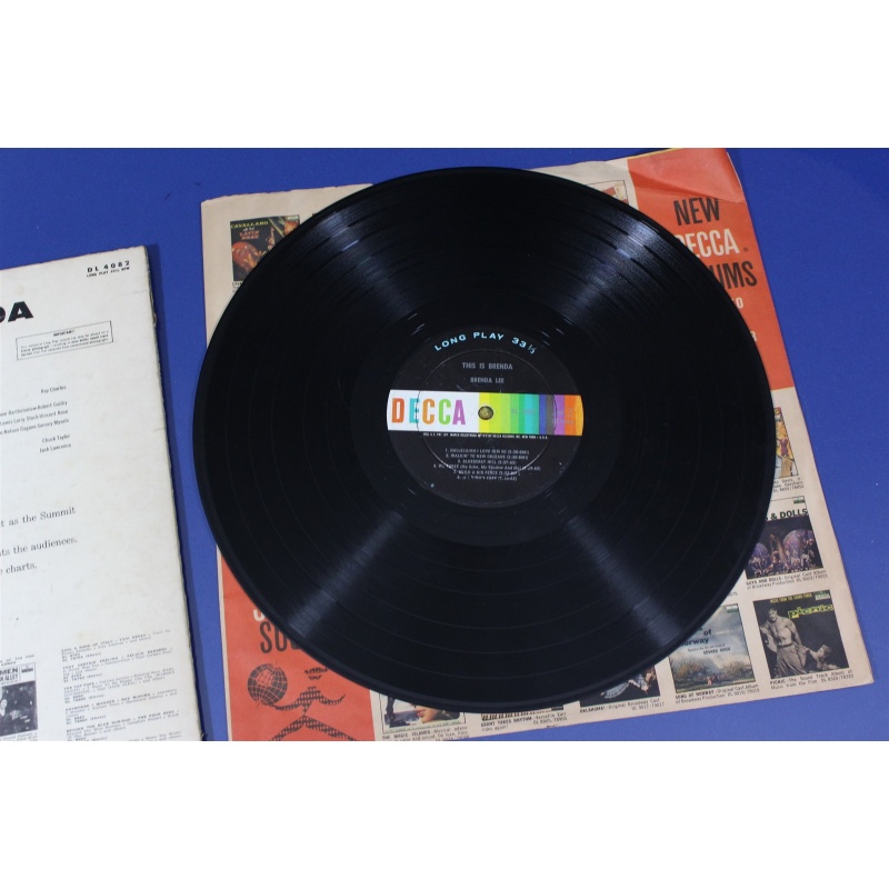Brenda Lee This Is Brenda DL 4082 Vinyl LP, Album, Mono