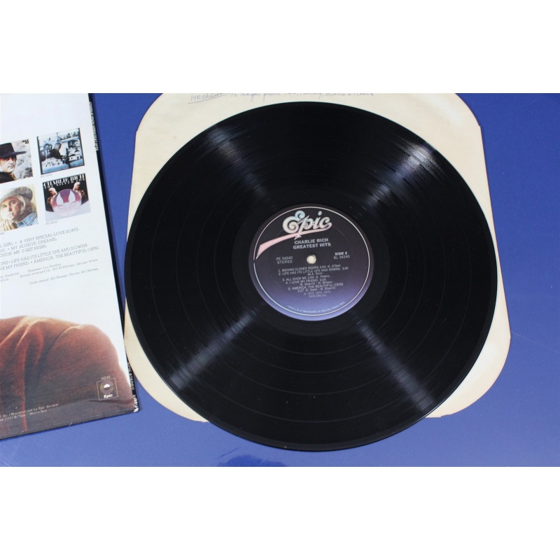 Charlie Rich Greatest Hits PE 34240 Vinyl LP, Comp - 50-026