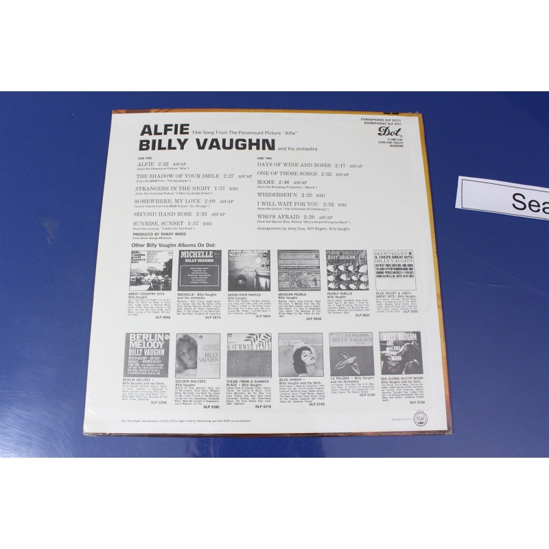 Billy Vaughn Alfie DLP 3751 Vinyl LP, Album, Mono