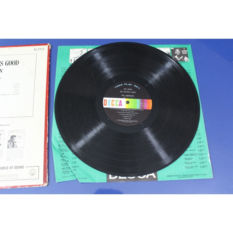 Bill Anderson (2) Get While The Gettins Good DL 4855 Vinyl LP - 50-039