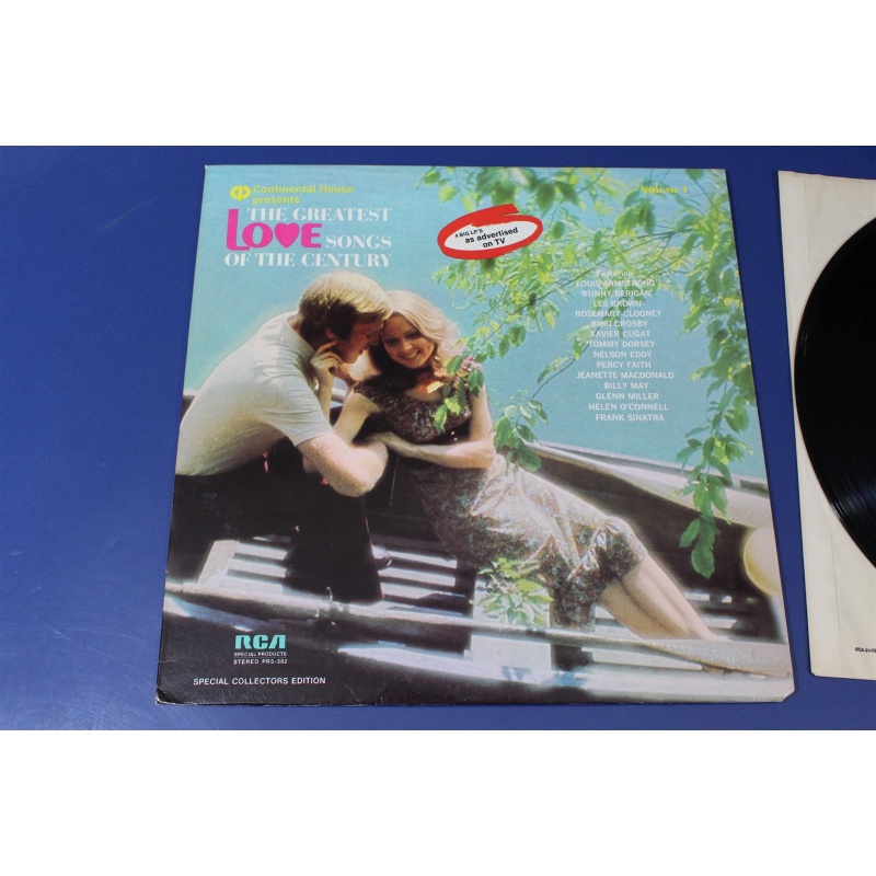Various The Greatest Love Songs Of The Century, Volume 1 PRS-382 Vinyl LP, Comp