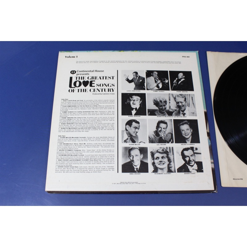 Various The Greatest Love Songs Of The Century, Volume 1 PRS-382 Vinyl LP, Comp