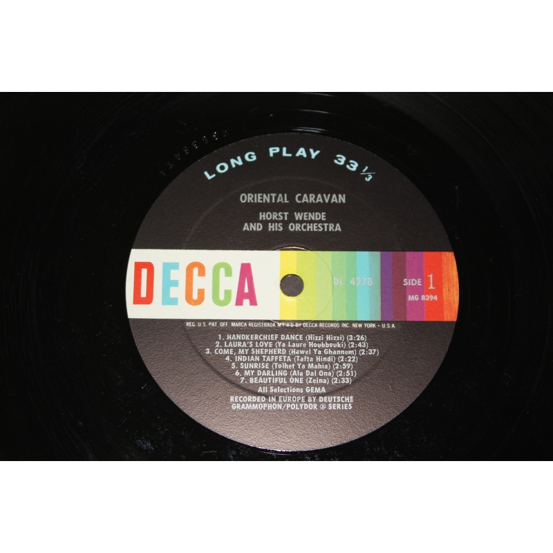 Horst Wende Oriental Caravan - Exotic Melodies Of The Middle East DL 4278 Vinyl