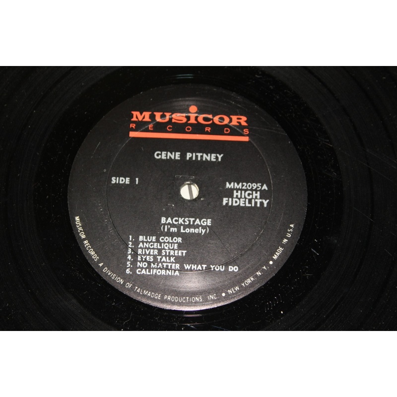 Gene Pitney Backstage MM2095 Vinyl LP, Album