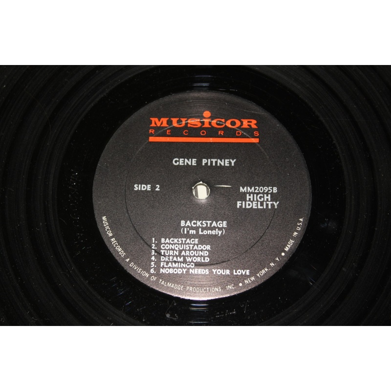 Gene Pitney Backstage MM2095 Vinyl LP, Album