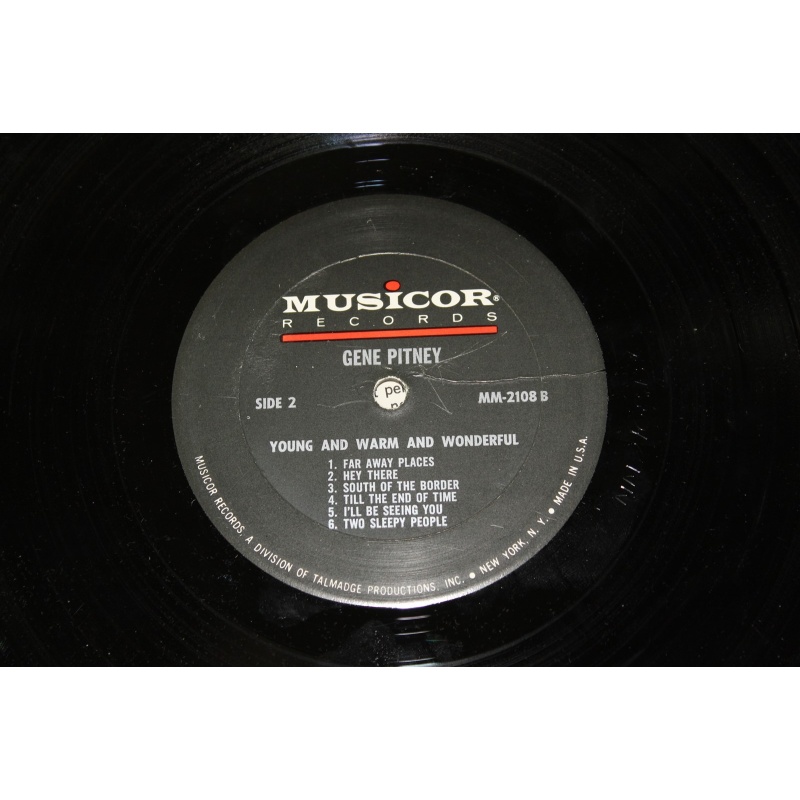 Gene Pitney Young And Warm And Wonderful MM2108 Vinyl LP, Mono